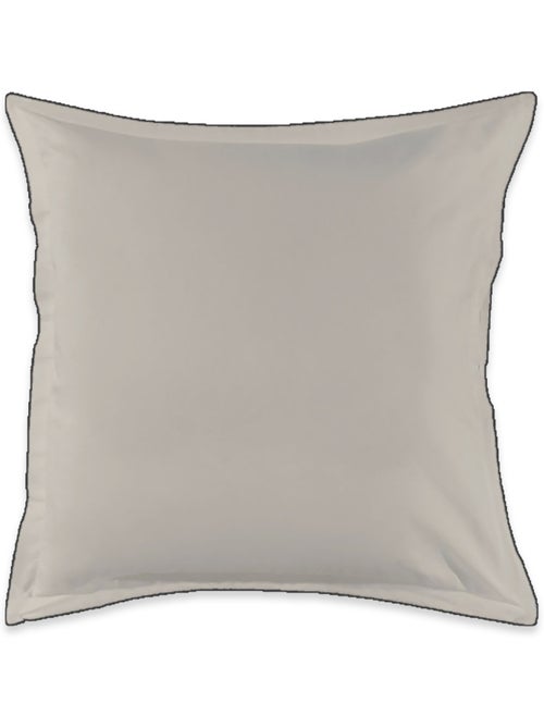 Lote de 2 fundas de almohada lisas de algodón con ribete - Kiabi Lote de 2 fundas de almohada lisas de algodón con ribete - Kiabi