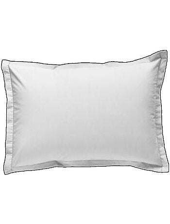 Lote de 2 fundas de almohada lisas de algodón con ribete