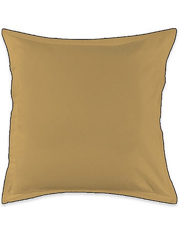 Lote de 2 fundas de almohada lisas de algodón con ribete