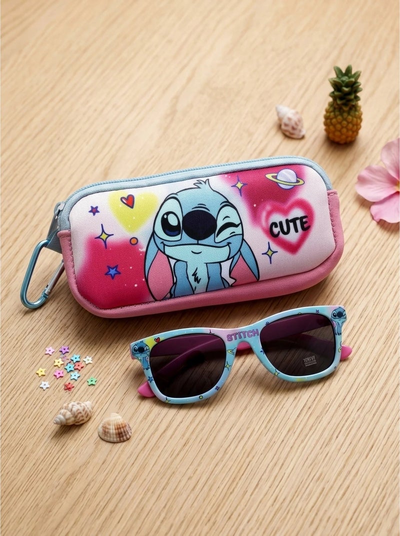 Lote de 2 gafas de sol con funda Stitch Disney Azul - Kiabi