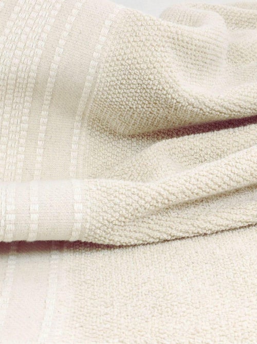 Lote de 2 guantes de baño algodón lino esponja LINA - Kiabi Lote de 2 guantes de baño algodón lino esponja LINA - Kiabi