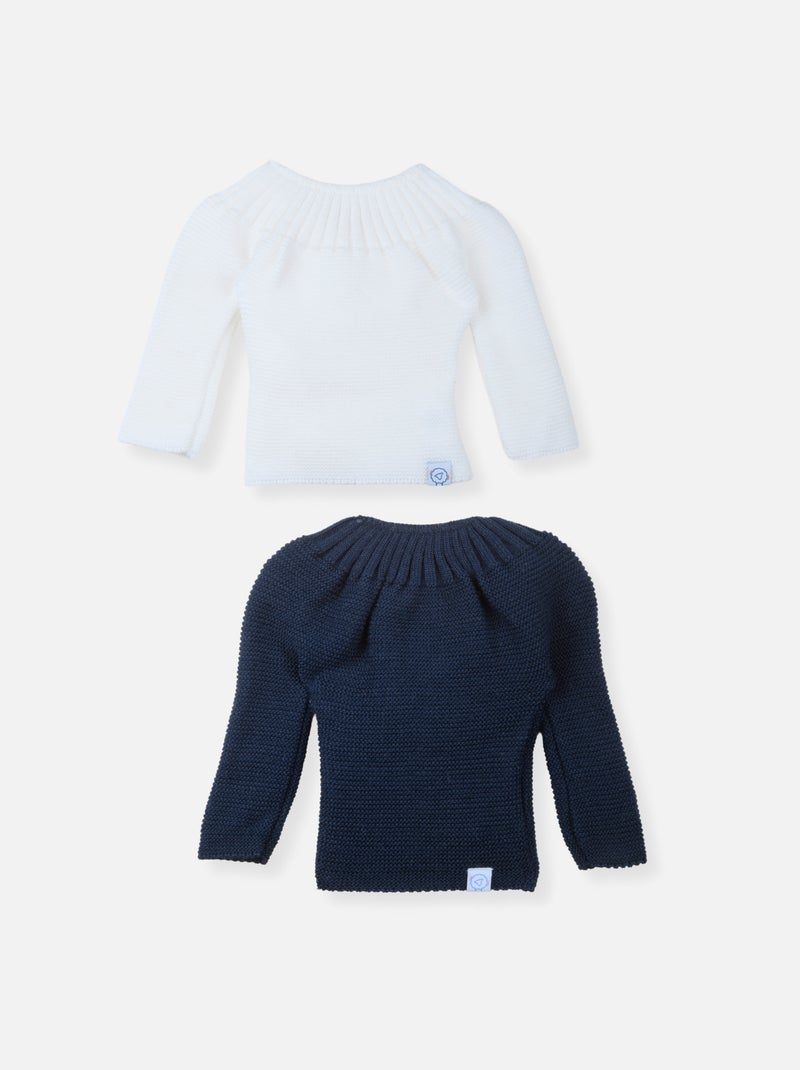 Lote de 2 Jubones con Lazos Blanco Azul marino - Kiabi