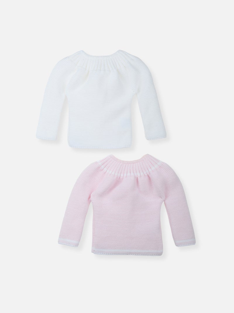 Lote de 2 Jubones con Lazos Blanco Rosa - Kiabi