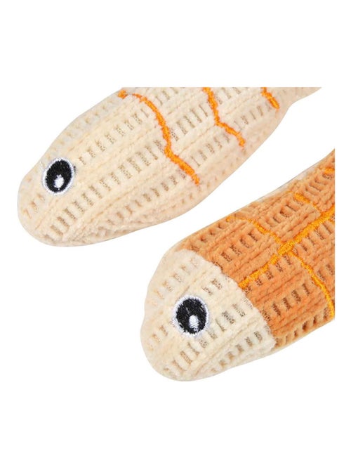Lote de 2 juguetes de peluche de pez para gato - Kiabi Lote de 2 juguetes de peluche de pez para gato - Kiabi