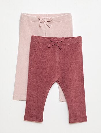Lote de 2 leggings afelpados