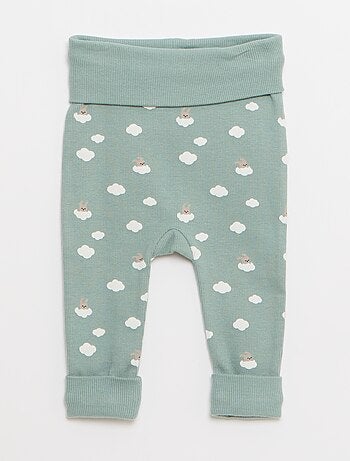 Lote de 2 leggings de canalé con vuelta - 2 piezas