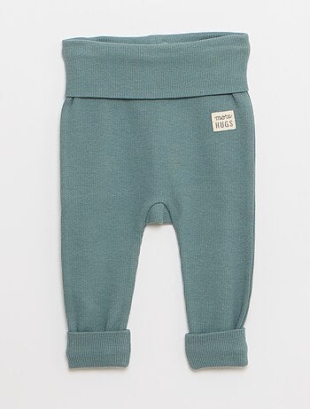 Lote de 2 leggings de canalé con vuelta - 2 piezas