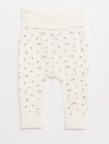Lote de 2 leggings de canalé con vuelta - 2 piezas