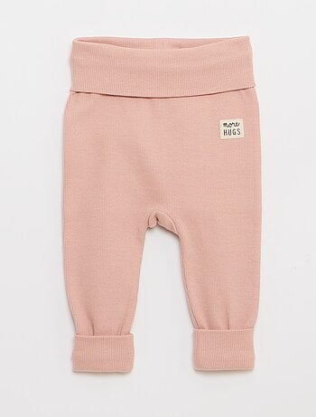 Lote de 2 leggings de canalé con vuelta - 2 piezas