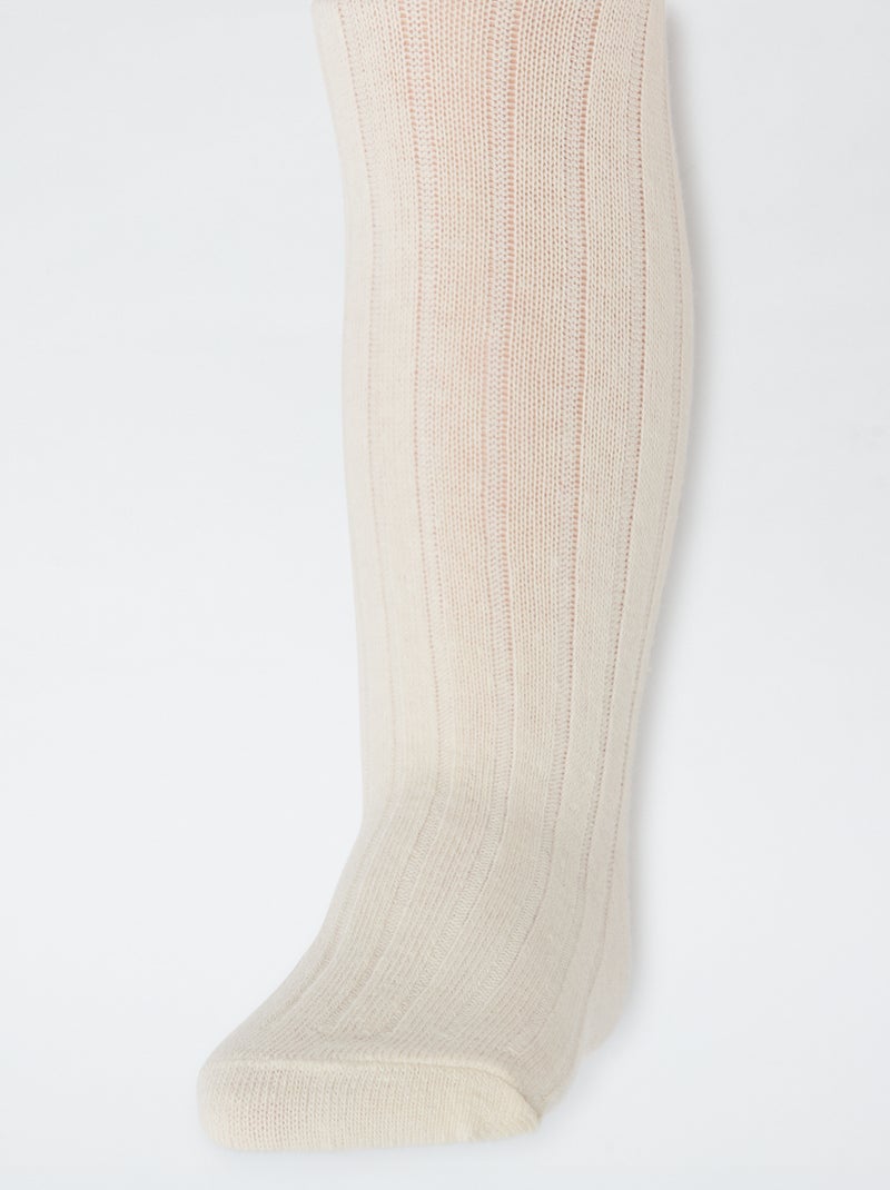 Lote de 2 leotardos de canalé cálidos Marron - Kiabi