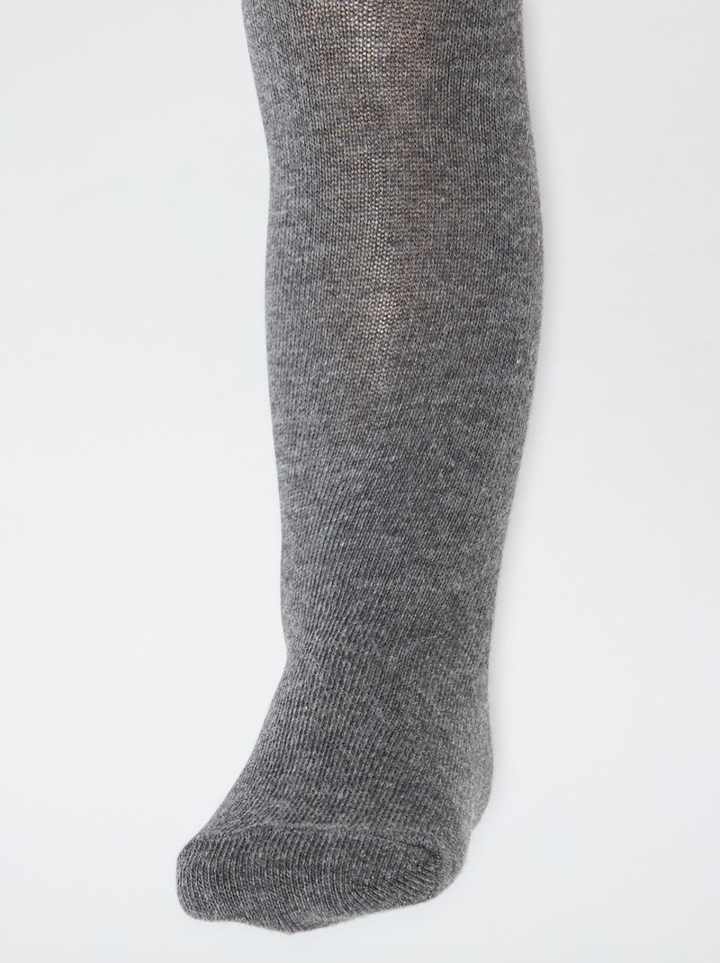 Lote de 2 leotardos de punto liso Negro - Kiabi