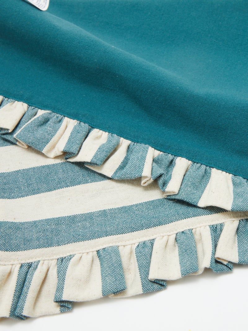 Lote de 2 manteles individuales (32x45 cm) con volantes AZUL - Kiabi