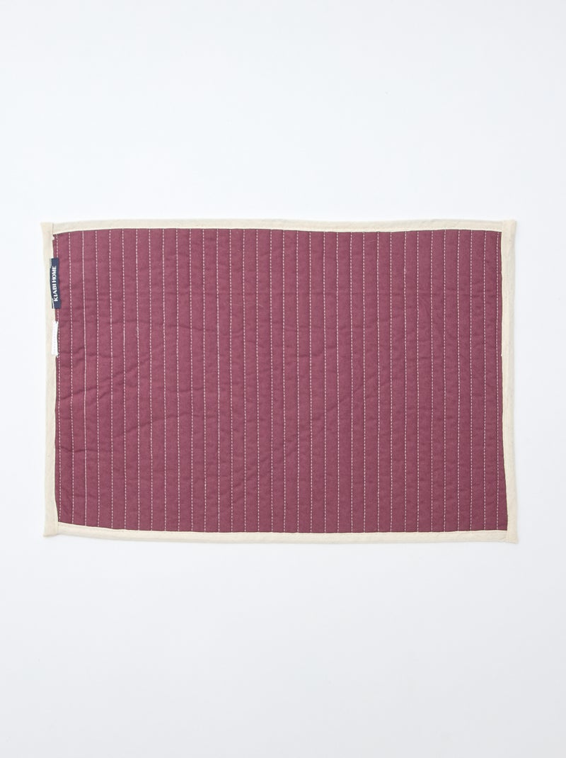 Lote de 2 manteles individuales acolchados (30x45 cm) - Kiabi Home Amarillo - Kiabi