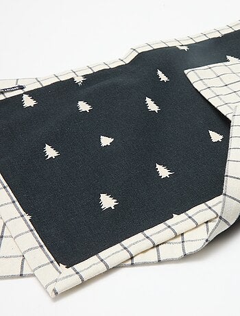 Lote de 2 manteles individuales estampados navideños de algodón 45x30 cm