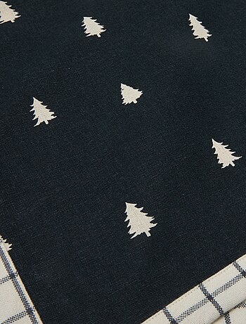 Lote de 2 manteles individuales estampados navideños de algodón 45x30 cm