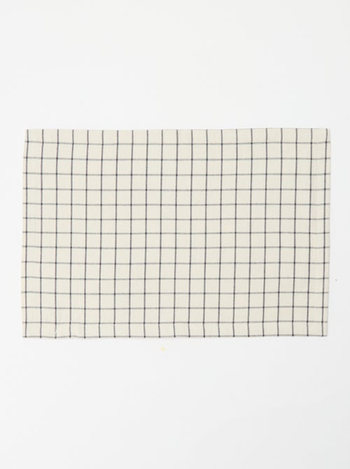 Lote de 2 manteles individuales estampados navideños de algodón 45x30 cm - Kiabi