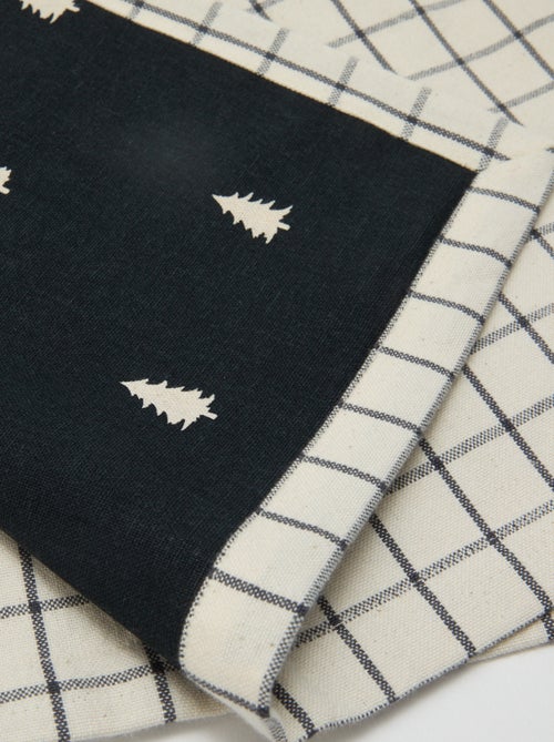 Lote de 2 manteles individuales estampados navideños de algodón 45x30 cm - Kiabi