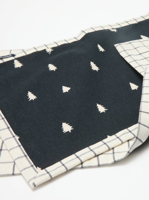 Lote de 2 manteles individuales estampados navideños de algodón 45x30 cm - Kiabi