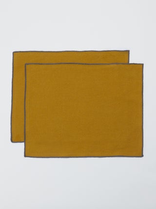 Lote de 2 manteles individuales/servilletas lisos 2 en 1 (32x40 cm) - Kiabi Home