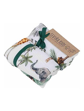 Lote de 2 muselinas de viscosa de bambú para bebé - SEVIRA KIDS