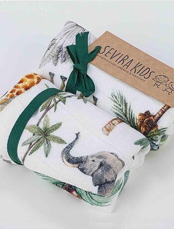 Lote de 2 muselinas de viscosa de bambú para bebé - SEVIRA KIDS