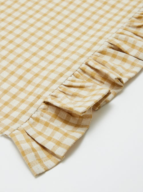 Lote de 2 paños de cocina con volantes (50x70 cm) - Kiabi