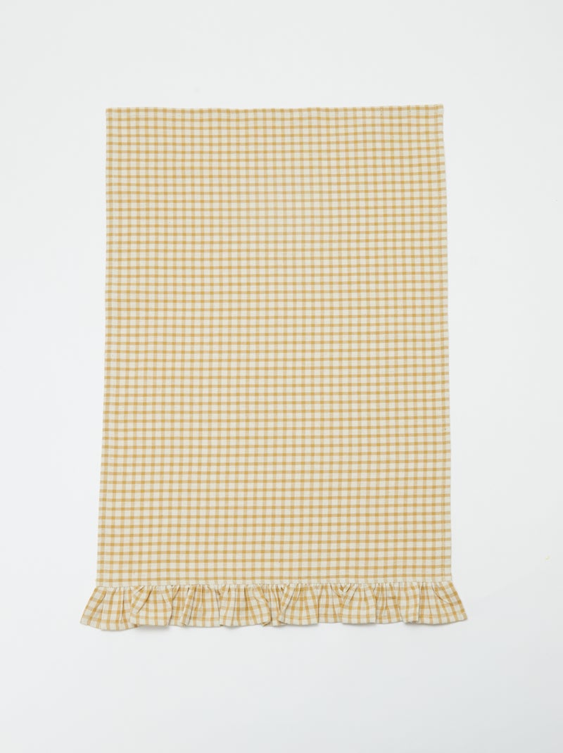 Lote de 2 paños de cocina con volantes (50x70 cm) AMARILLO - Kiabi