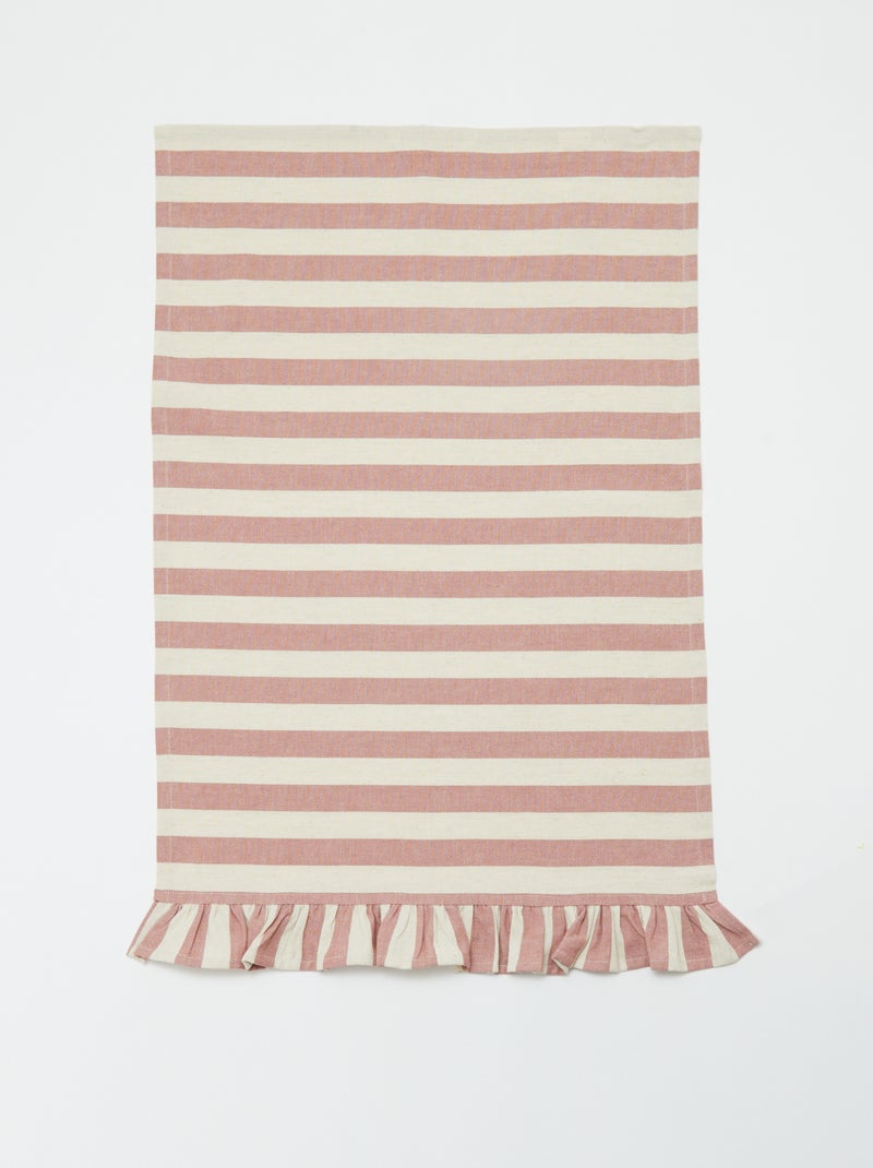 Lote de 2 paños de cocina con volantes (50x70 cm) AZUL - Kiabi