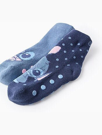 Lote de 2 pares de calcetines antideslizantes stitch