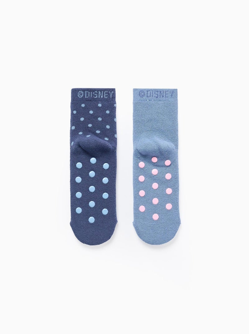 Lote de 2 pares de calcetines antideslizantes stitch Azul Azul marino Azul - Kiabi