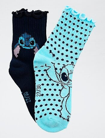 Lote de 2 pares de calcetines 'Disney' 'Stitch' en algodón