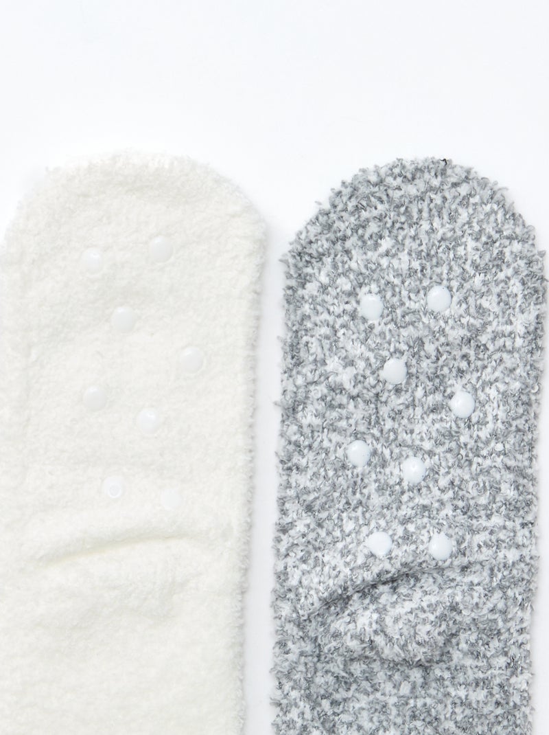 Lote de 2 pares de calcetines fantasía Gris - Kiabi