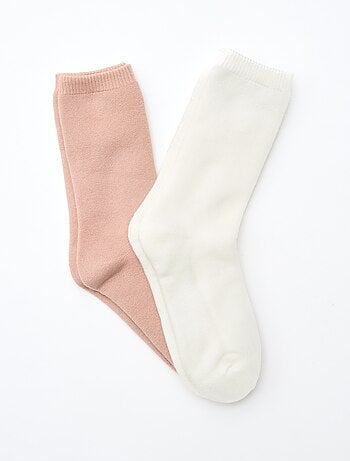 Lote de 2 pares de calcetines lisos
