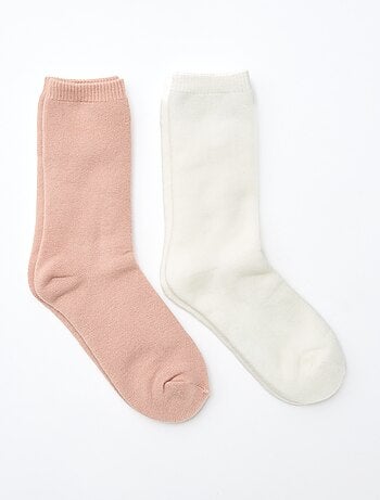Lote de 2 pares de calcetines lisos