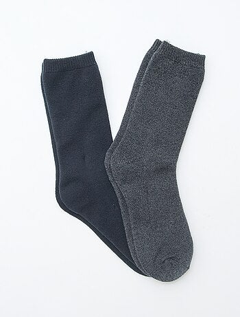 Lote de 2 pares de calcetines lisos