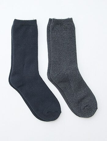 Lote de 2 pares de calcetines lisos