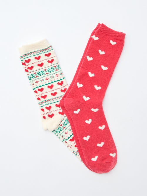 Lote de 2 pares de calcetines originales Navidad - Kiabi