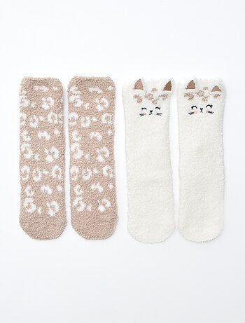 Lote de 2 pares de calcetines suaves y divertidos