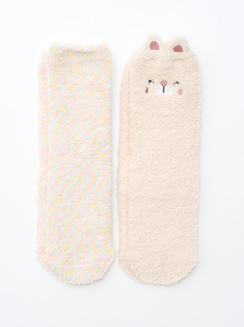 Lote de 2 pares de calcetines suaves y divertidos - Kiabi