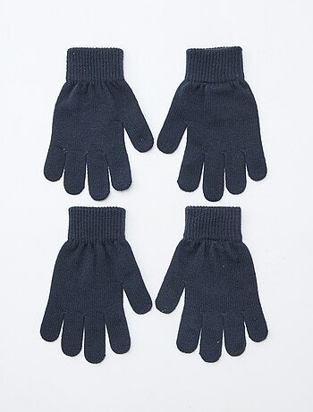 Lote de 2 pares de guantes de punto