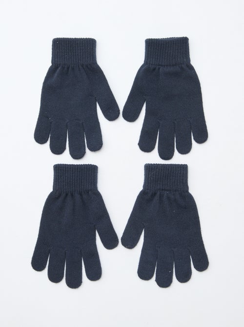 Lote de 2 pares de guantes de punto - Kiabi