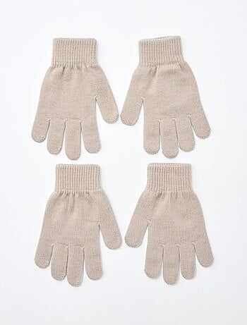 Lote de 2 pares de guantes de punto