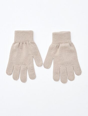 Lote de 2 pares de guantes de punto
