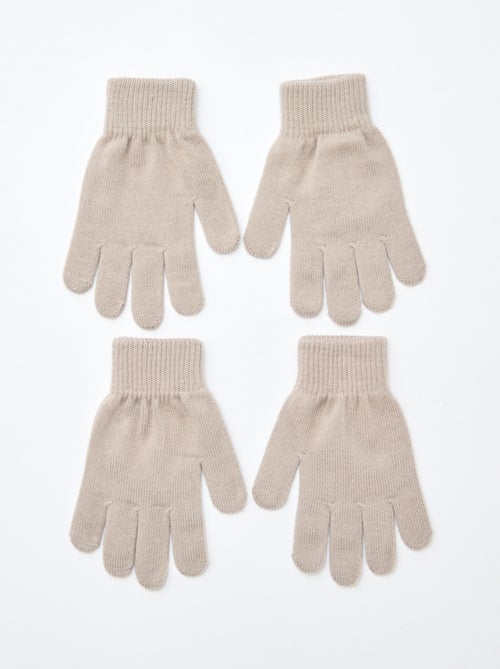 Lote de 2 pares de guantes de punto - Kiabi