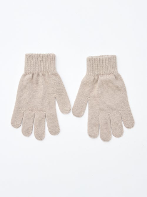 Lote de 2 pares de guantes de punto - Kiabi