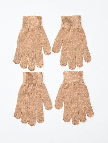 Lote de 2 pares de guantes de punto