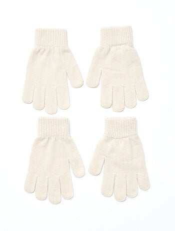 Lote de 2 pares de guantes de punto