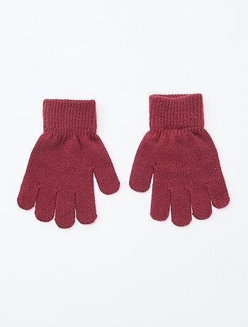 Lote de 2 pares de guantes de punto