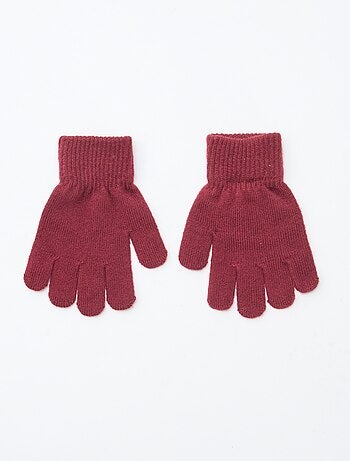Lote de 2 pares de guantes de punto