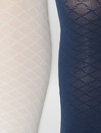 Lote de 2 pares de leotardos ligeros con diseño
